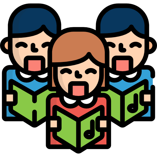 Animated choir people